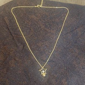14K Yellow Gold Plated Sterling Silver, Star Pendant Necklace Dainty Jewelry